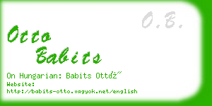 otto babits business card